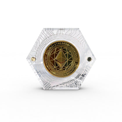 Cryptochips | Acrylic Crypto Display Physical Crypto Coin. Collectable cryptocurrency merch you can hodl