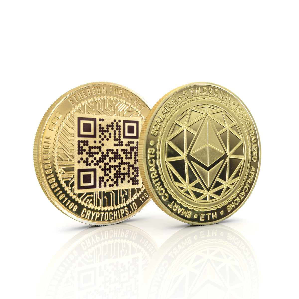 Cryptochips | Ethereum QR Coin Physical Crypto Coin. Collectable cryptocurrency merch you can hodl