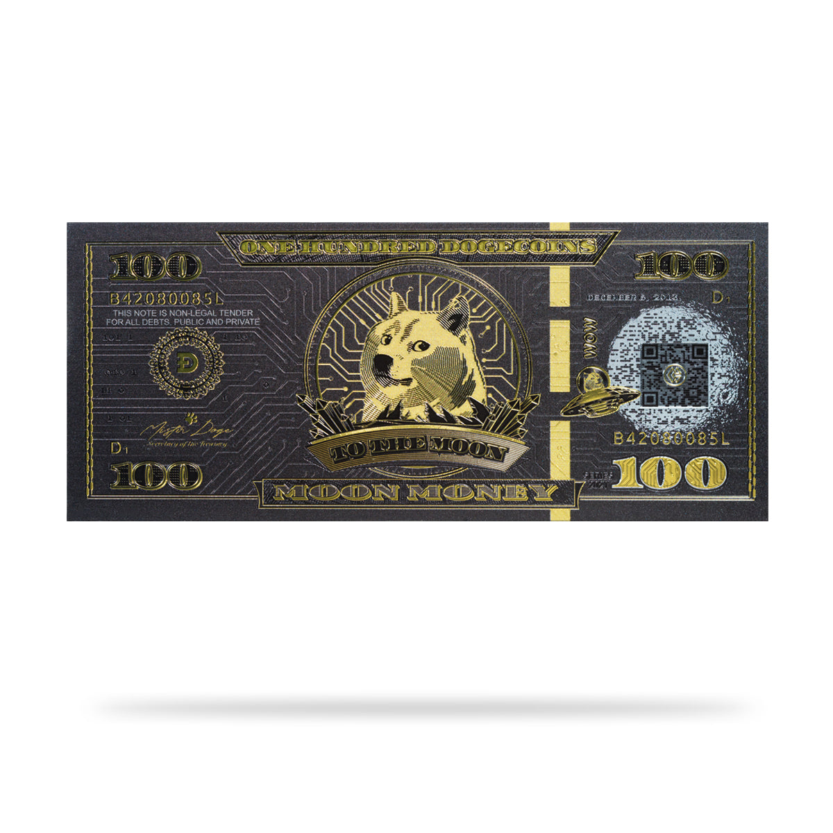 Cryptochips | Dogecoin Moon Money v1 (No Data Chip) Physical Crypto Coin. Collectable cryptocurrency merch you can hodl