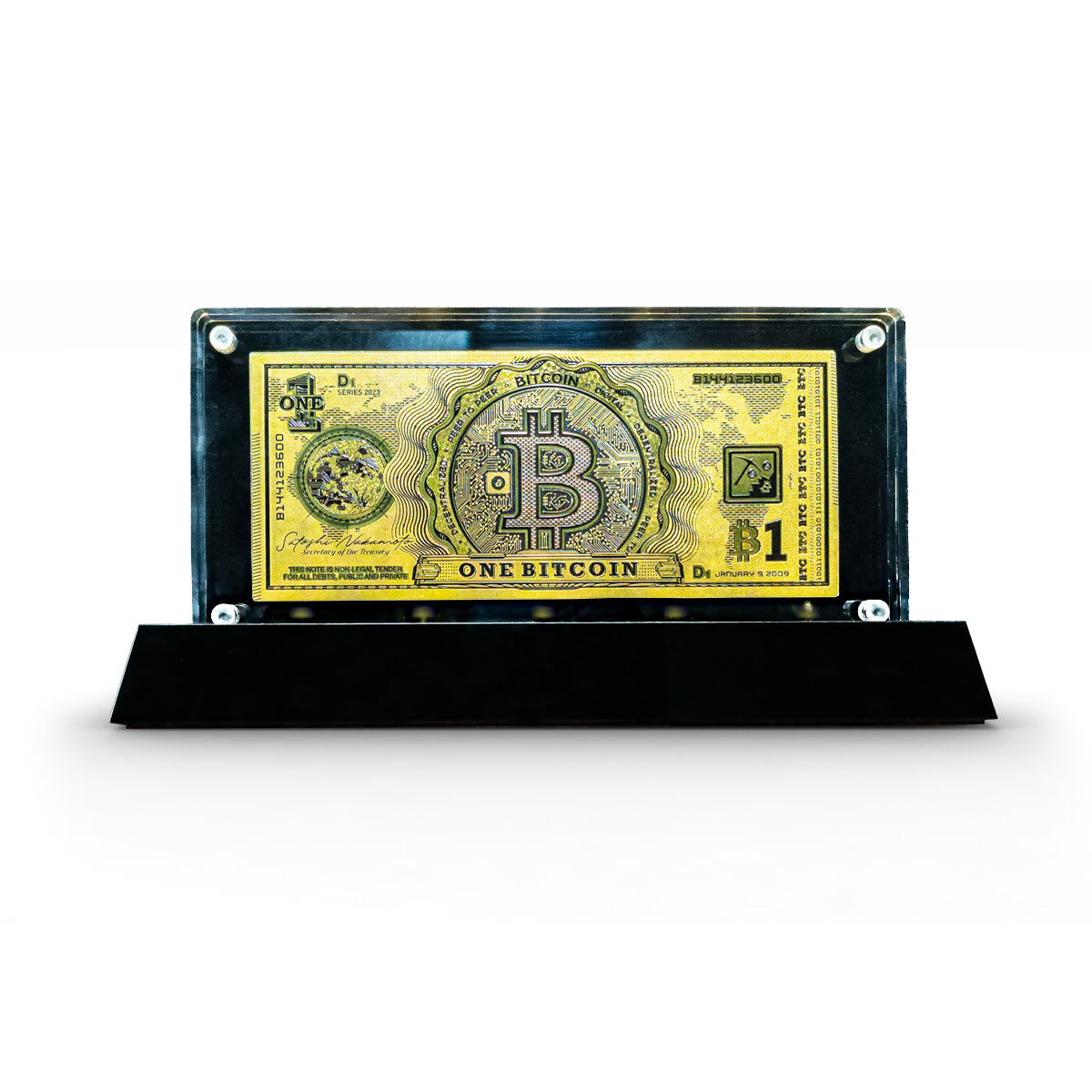 Cryptochips | LED Acrylic Moon Money Display Physical Crypto Coin. Collectable cryptocurrency merch you can hodl