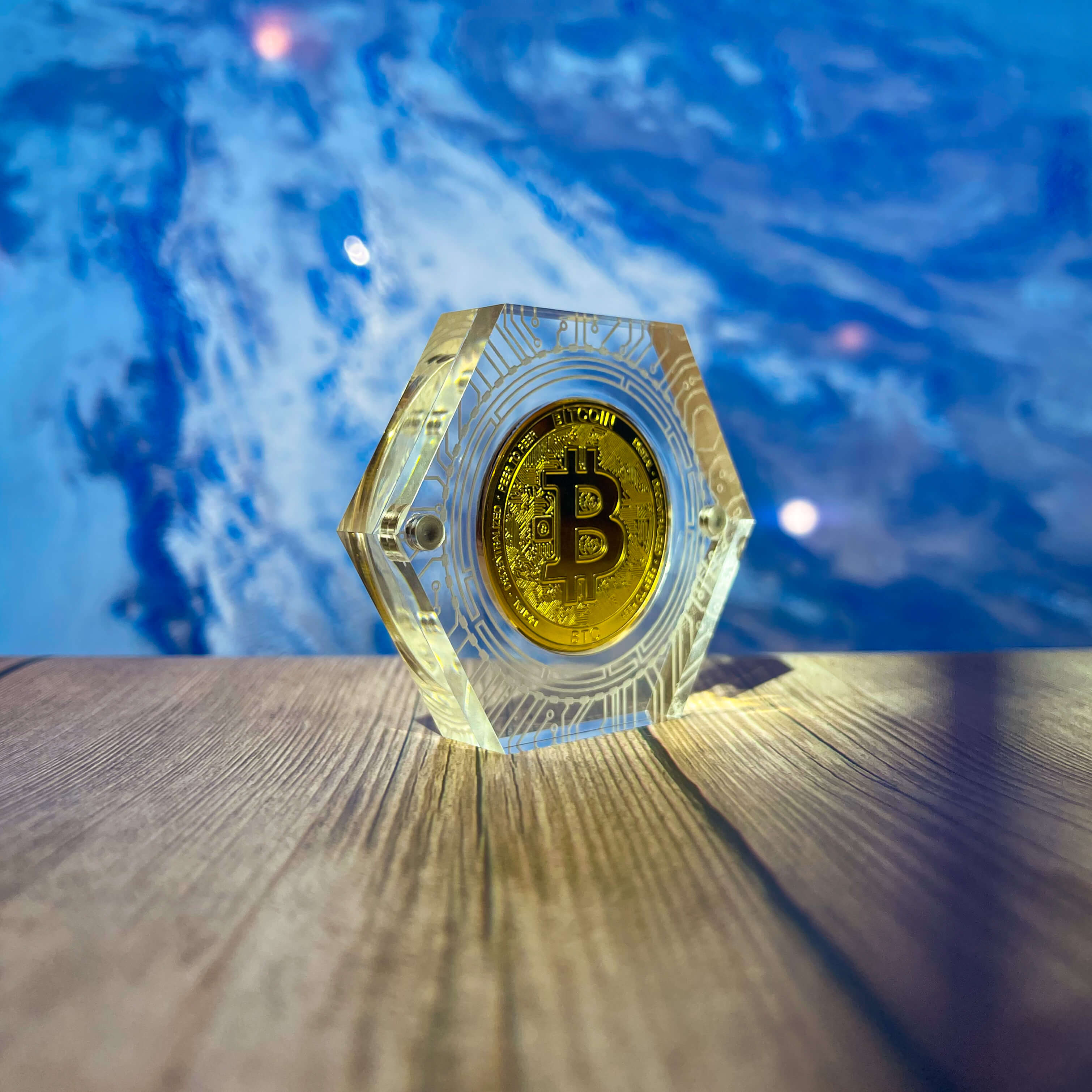 Cryptochips | Acrylic Crypto Display Physical Crypto Coin. Collectable cryptocurrency merch you can hodl