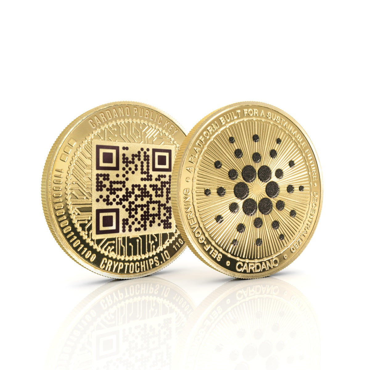 Cryptochips | Cardano (ADA) QR Coin | Laser Engraved Public Key