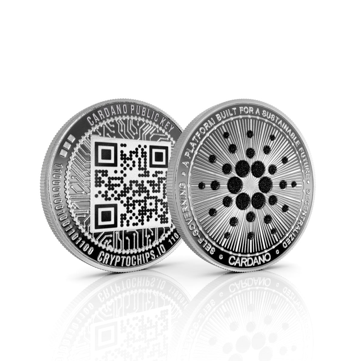 Cryptochips | Cardano (ADA) QR Coin | Laser Engraved Public Key