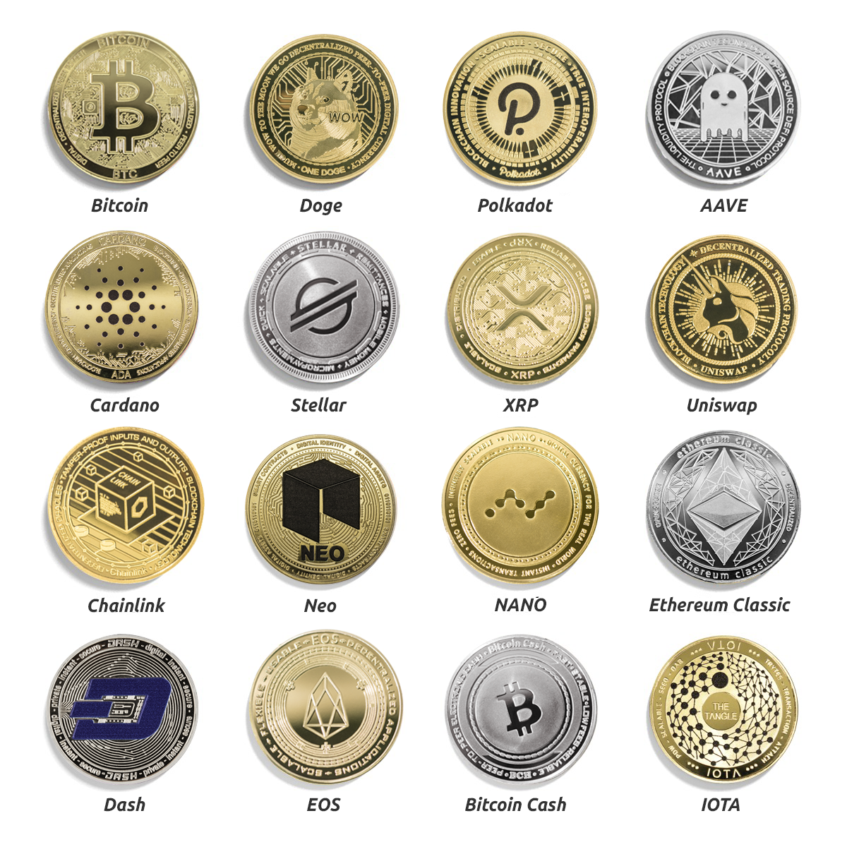 Cryptochips | Coin Capsules (Set of 5) Physical Crypto Coin. Collectable cryptocurrency merch you can hodl