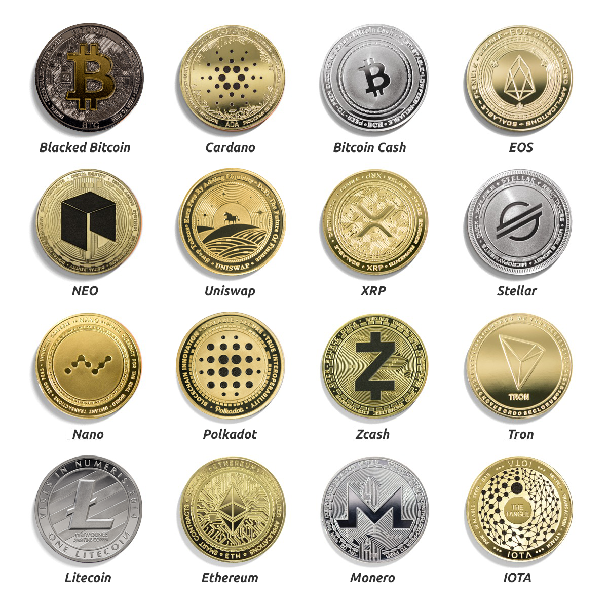 Cryptochips | Coin Capsules (Set of 5) Physical Crypto Coin. Collectable cryptocurrency merch you can hodl