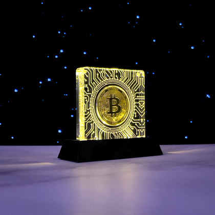 Cryptochips | LED Acrylic Coin Display Physical Crypto Coin. Collectable cryptocurrency merch you can hodl