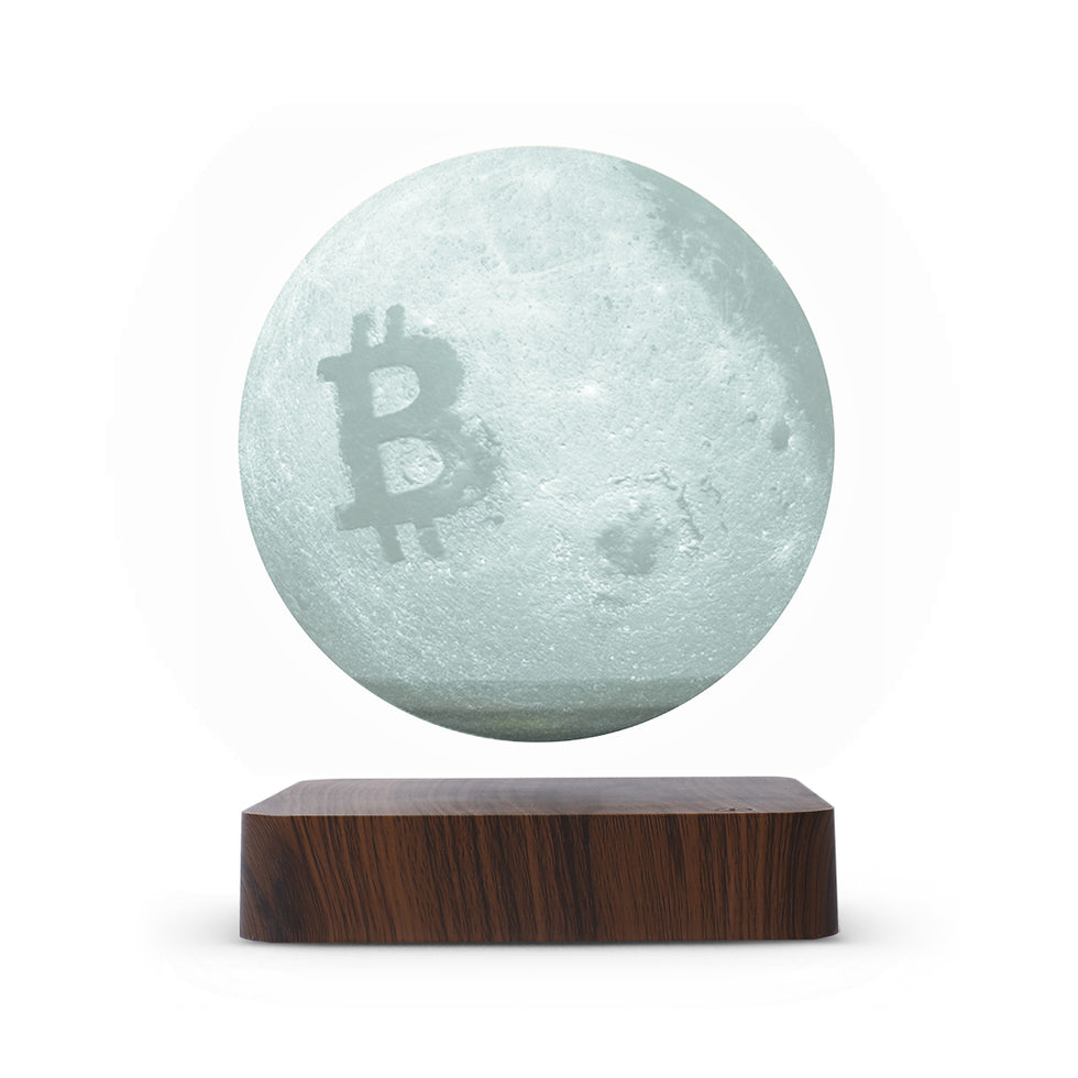 Cryptochips | Levitating Bitcoin Moon Physical Crypto Coin. Collectable cryptocurrency merch you can hodl