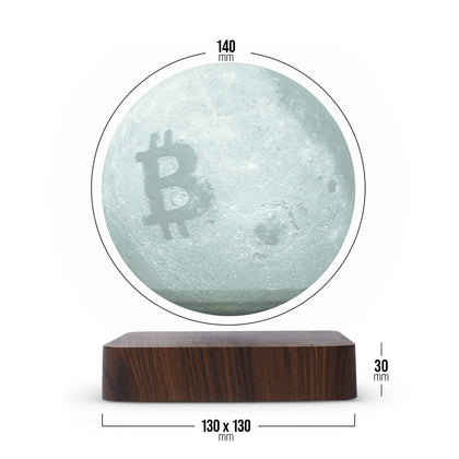 Cryptochips | Levitating Bitcoin Moon Physical Crypto Coin. Collectable cryptocurrency merch you can hodl
