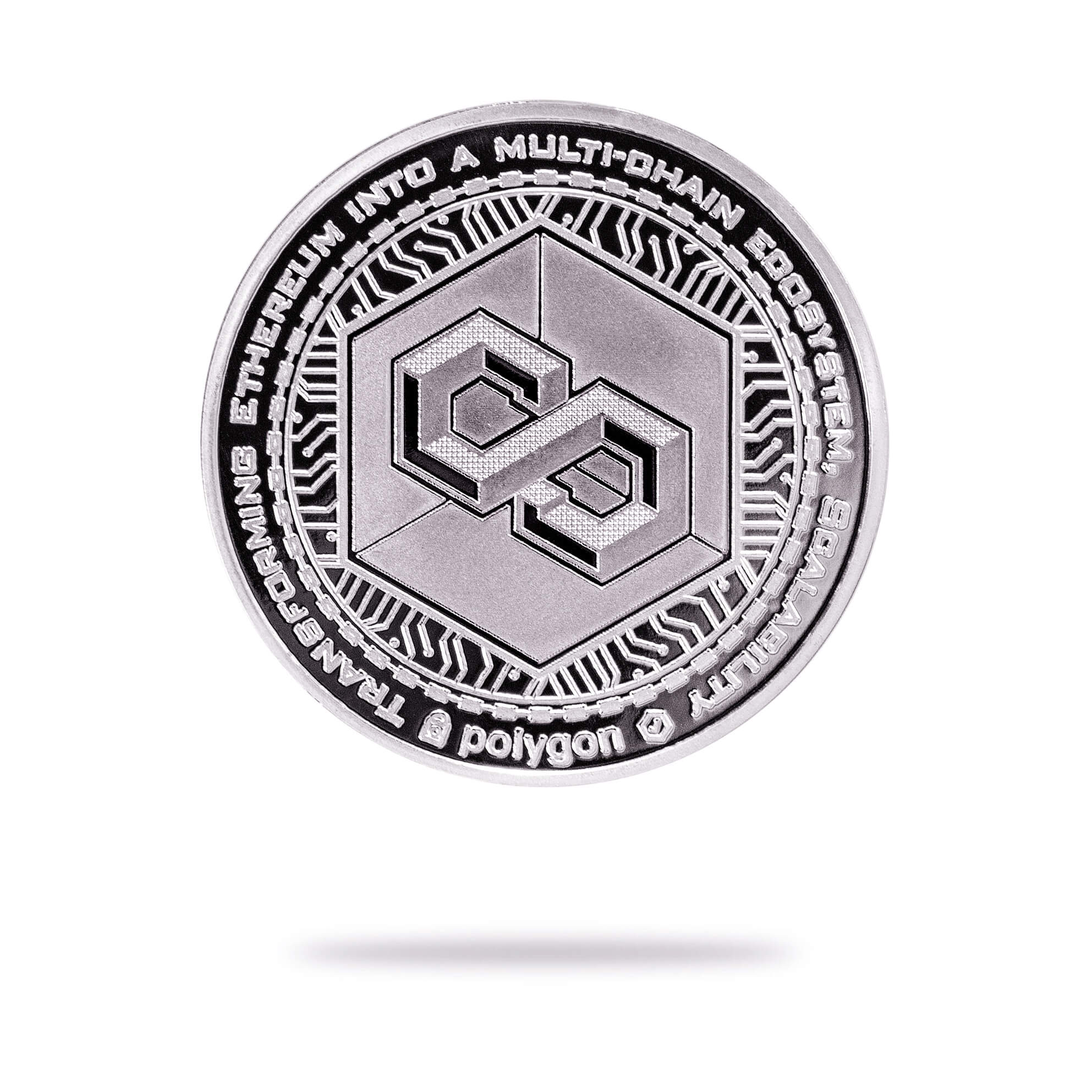 Cryptochips | Polygon Physical Crypto Coin. Collectable cryptocurrency merch you can hodl