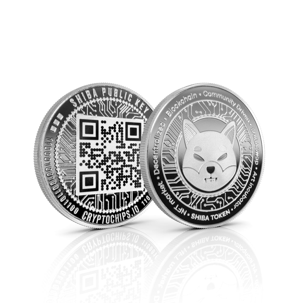 Cryptochips | Shiba Inu (SHIB) QR Coin | Laser Engraved Public Key