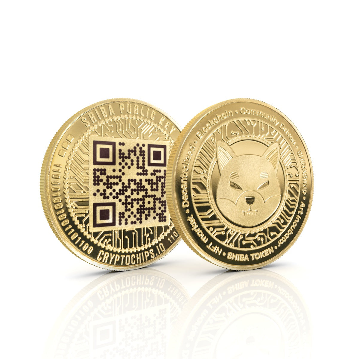 Cryptochips | Shiba Inu (SHIB) QR Coin | Laser Engraved Public Key