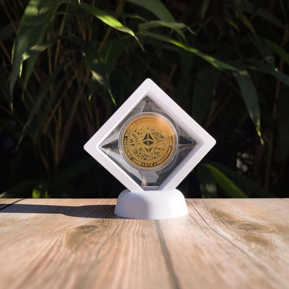 Cryptochips | Floating Coin Display Physical Crypto Coin. Collectable cryptocurrency merch you can hodl