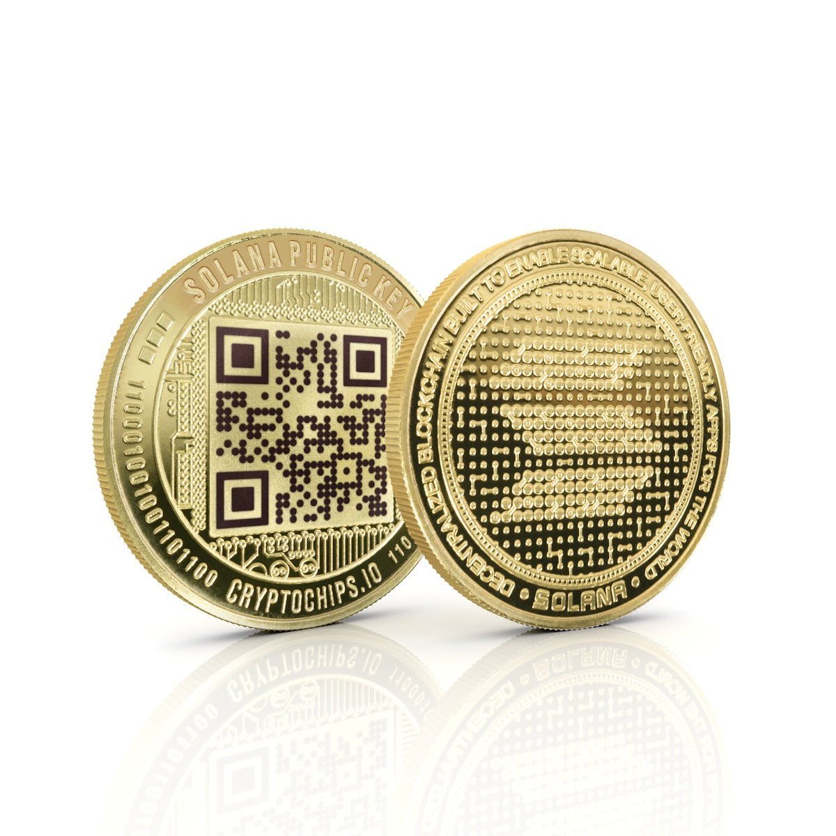 Cryptochips | Solana (SOL) QR Coin | Laser Engraved Public Key